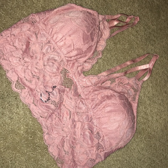 Youmita Other - Pink lace bralette with removable pads